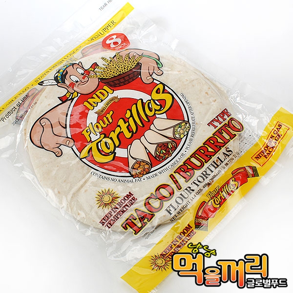 인디 밀 또띠아 8인치 408g 상온보관 Bf27_인디 밀 또띠아 8인치 408g