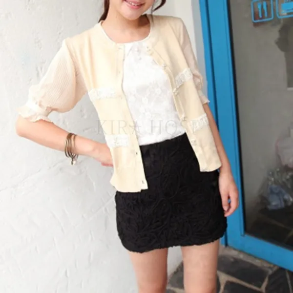 Kirahosi 명진 봄 가을 여성 여자 퍼프 예쁜 블라우스 상의 옷 100 Dyudsi