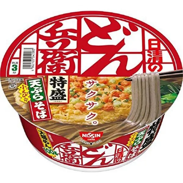 Nissin 닛신 Donbei 돈베이 서일본향 토쿠모리 텐푸라 소바 142g x 12개, 1세트