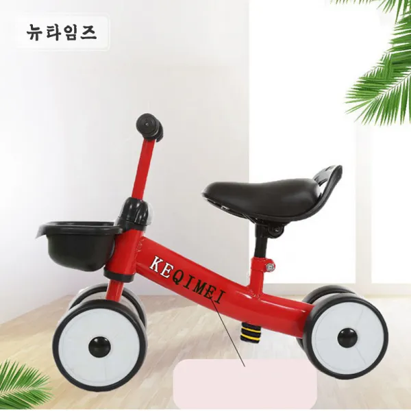 뉴타임즈 붕붕카 아동용 슬라이딩카는 발 없는 자전거로 4륜 트위스트를 타면서 무료 우편배달을 한다 XZ35 A21, 05 레드 적합 75-90CM