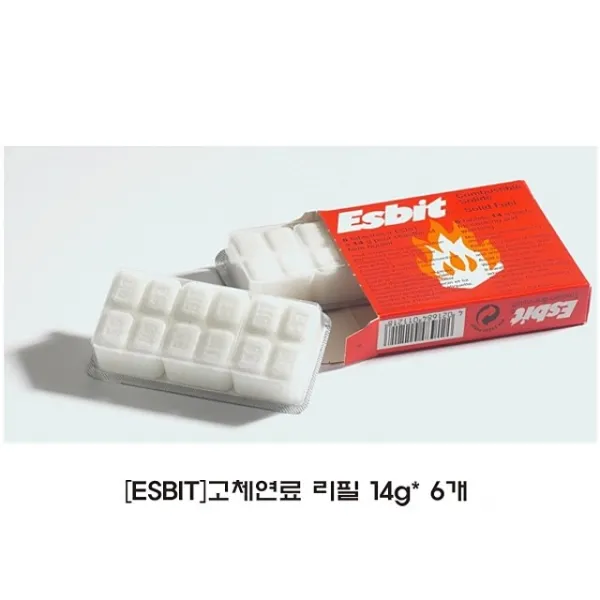 에스비트 고체연료 리필 6개 캠핑 취사 야외 취침 소품 치침
