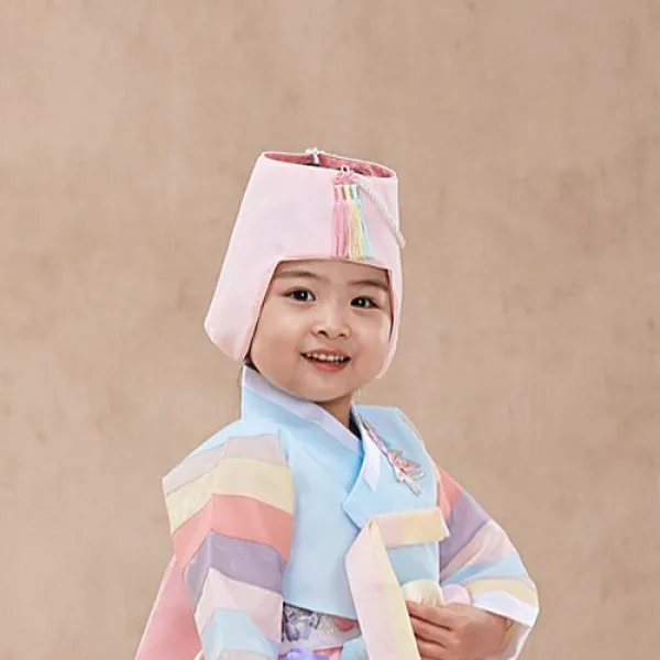 에스큐에스샵 여아 한복모자 한복소품 전통 아동한복 악세사리 - 조바위 950 951 비단향색동