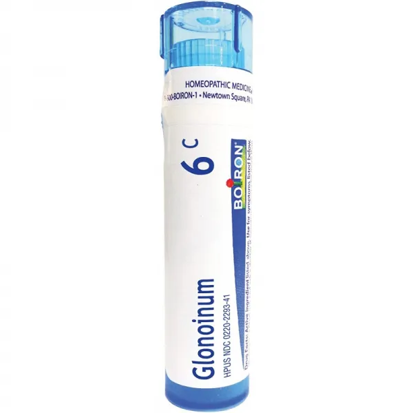 Boiron Glonoinum 6C 80 펠렛 일과성 열감 일사병 및 두통에 대한 동종 요법 의학, 1