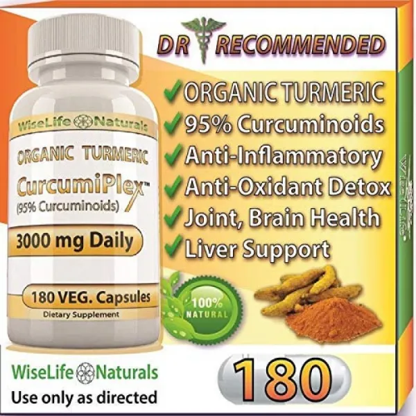 심황 Curcumin 보충 교재 : 반대로 선동적인 보충 교재 지원 합동 진통제는 결장을 정화합니다 후추 가루, 1