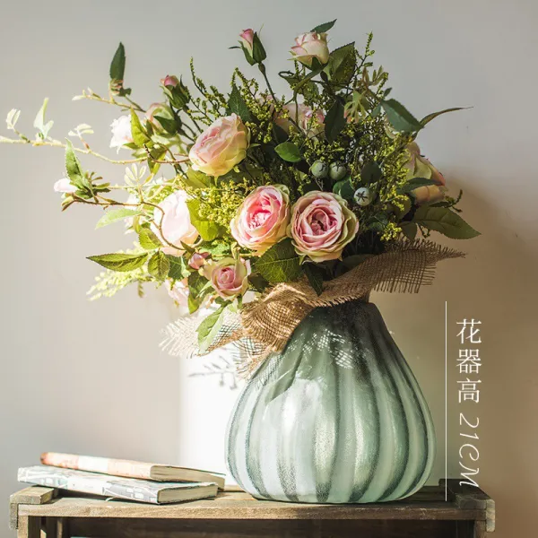 배수 기율을 깨뜨리다 장미 장과 프리저브드꽃다발 꽃술 손으로 받쳐 들다 꽃꽂이 장식 선물, D고정회 （왜소 ）_ 기율을 깨뜨리다