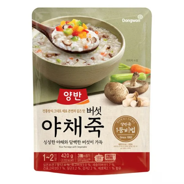 동원 야채죽(파우치) 420g x10개, 10개
