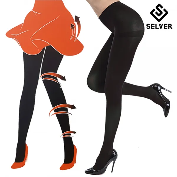 SELVER 셀버 여성 600D 국내생산 이중기모 팬티스타킹 검스 압박 보정 보온 뱃살보정 각선미 오피스룩 데일리룩 미니스커트 치마 반바지 승무원 학생
