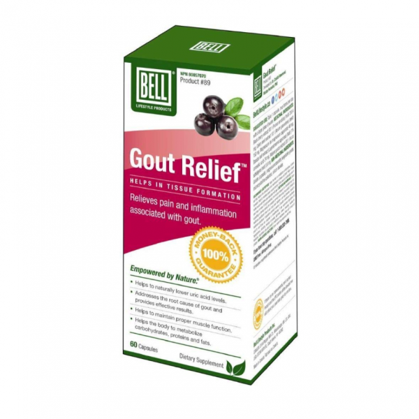 벨라이프 통풍영양제 Gout Relief 60정 블랙체리추출물 10배 농축 요산제거 통풍치료 캐나다 직구 통풍약 가우트 릴리프, 1개, 60캡슐