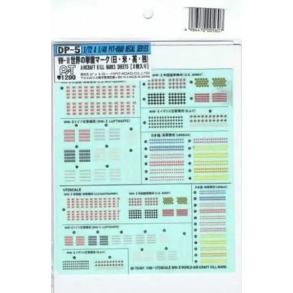 피트로드 (pit-road) 피트로드 17248 제 2 차 세계 대전 세계 격추 마크 dp05 PROD11510004474, 상세 설명 참조0
