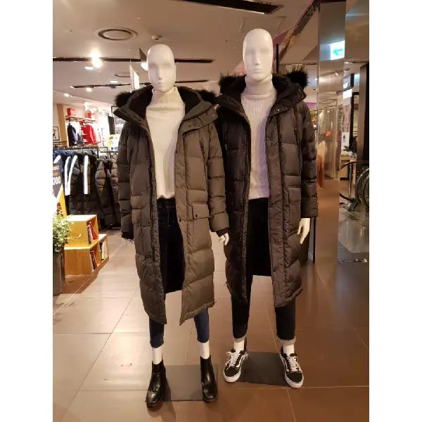  현대백화점 테이트 Ka8w0 Uih170 공용 구스다운 라쿤퍼 롱점퍼