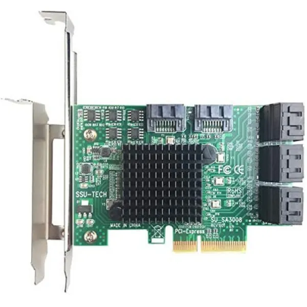 GLOTRENDS PCIe 2.0 X4 to SATA III 8 포트 어뎁터 카드 (ASM Chipset) for IPFS 채굴 and Adding SATA 3., 상세 설명 참조0