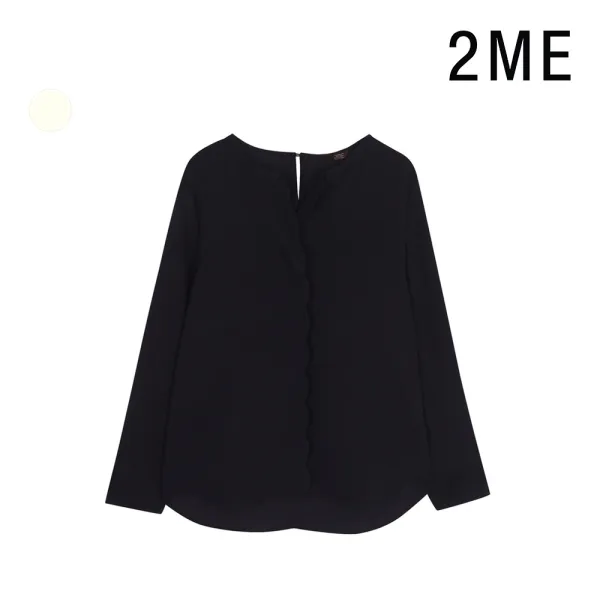 2ME 투미 앞여밈 변형 블라우스_TMBL72307Q