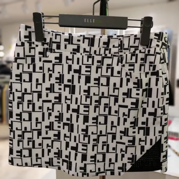 엘르골프 여성 골프 웨어 Nc 강서점 21''봄 신상품 초특가 세일!! 꽃샘 추위 스포츠 룩 이너 웨어 조끼 니트 데일리룩 바지 티셔츠 블랙 봄 여성 G 프린트 원단 베스트