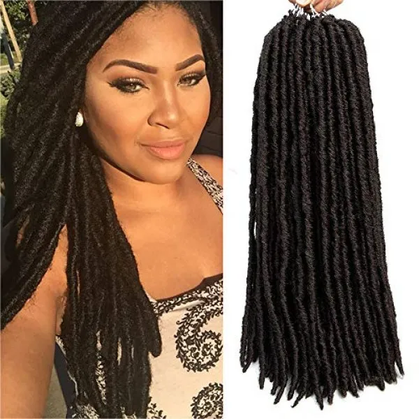 바로 가짜 Locs 칼리 엔드있는 여신 Locs 크로 셰 뜨개질 헤어 소프트 험상 블레이드 단일상품 단일상품