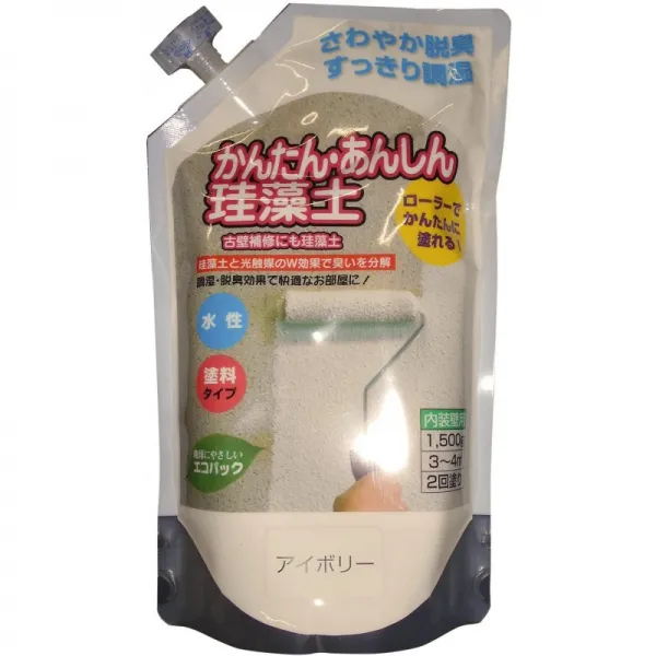 후지와라 화학 인테리어 조습성 끝막음 칠 자재다 안심 규조토 상아 1.5kg