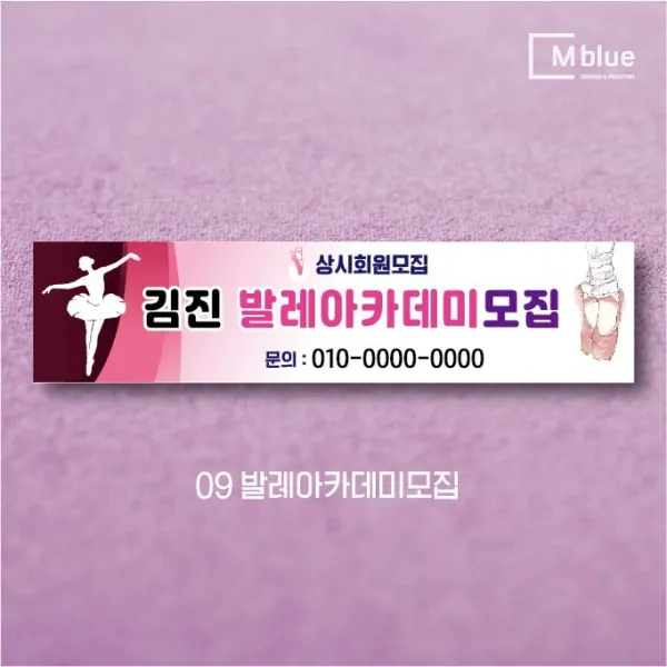 엠블루06 스포츠 배구 테니스 댄스스포츠 발레 요가 골프 피겨스케이트 복싱 폴댄스 축구 생활체육 동호회 회원모집 대회 행사 현수막, 발레아카데미모집