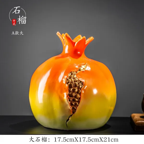 Mar.22 125번 신중식 모조 석류 선의 복고풍 건화 장식품은 거실의 박고대 중식에 꽃병을 꽂은 것이다.z 귤 다 자 다복 석류 라 지 꽃 없 음 