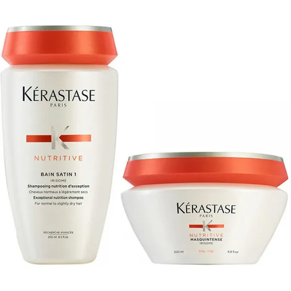 적절한 케라 스테 즈 뉴트리티브 베인 사틴 은 1250ml 퀸 수십 얇은 핀 200ml의 성 헤어 케어 세트를 swebo 마스크, 단일상품