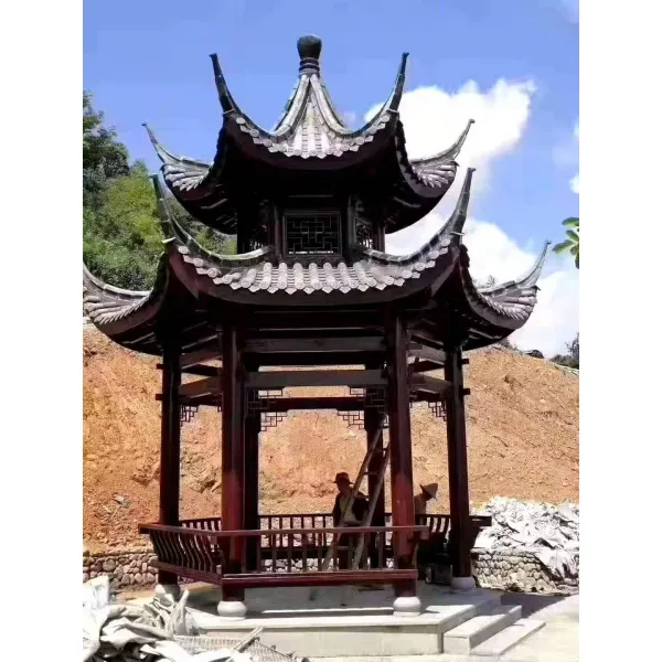 DIPYLON 야외정자 옥외고건물 2층 정자 원목탄화원 임경지구 육각팔각 빌라 장랑 방부 간이 목조 가옥, 고건 이층 육각/m 주문 작 가능 주문형 연락