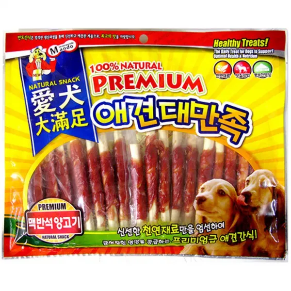 양고기 맥반석 400g 칼슘스틱 펫간식 별식 저키 특식, 1개