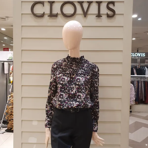 클라비스 꽃 스모킹 블라우스 Cvbw94t03m