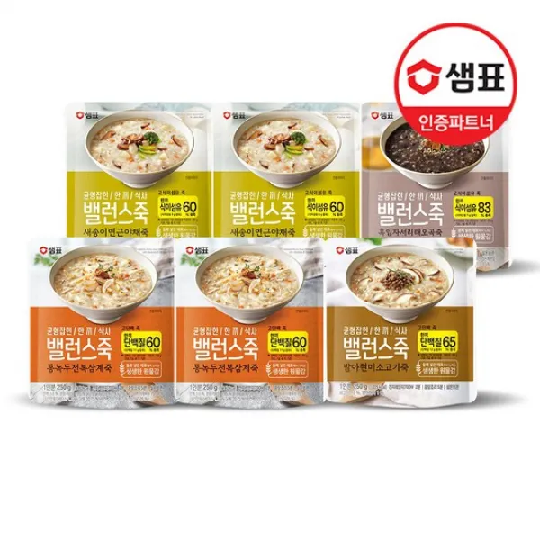 영양만점 밸런스죽 250g X6 골라담기