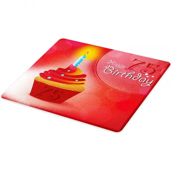 Ambesonne 크림 맛있는 컵 케이크 일대일 섹스 파티 장식 강화 유리 및 이사회에게 서비스를 제공 대형 크 상세페이지참조