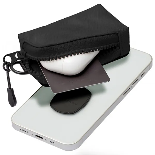 신지마운트 미니집 수납깡패 에어팟 카드 다용도 멀티 핸드폰 파우치 1개 블랙