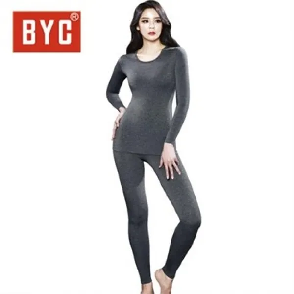 BYC 여성 보디히트 기모스판 상하 Q0409 회색