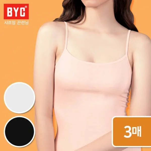  Byc 여성 샤르망끈런닝 3매세트/나시/베이직런닝/순면100