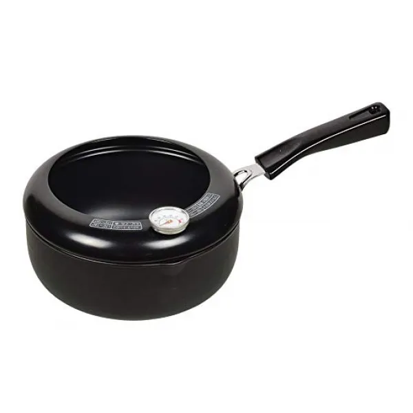 빠루 金属 NEW 낙천가 철제 온도계 부착 한손 튀김 냄비 20cm HB-2517, 단일색상, 상세참조인용