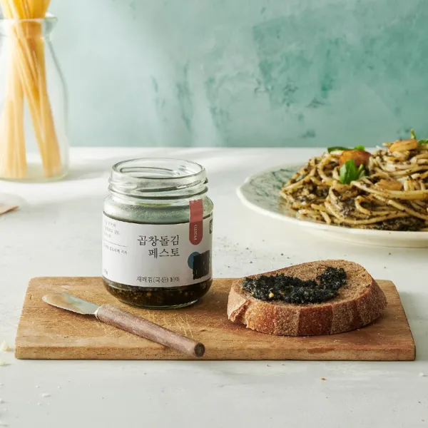 십일월담김 프리미엄 곱창돌김 페스토 1병 / 2병 / 3병, 2병 (100g x 2)