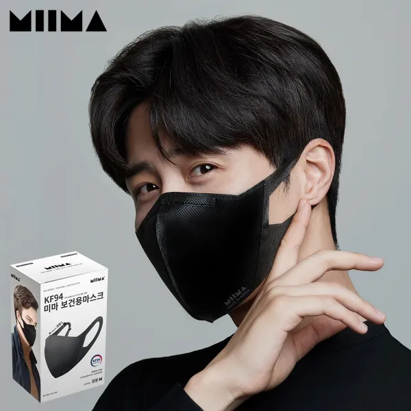 미마마스크 보건용 마스크 중형 KF94, 30개입, 1개, 검정