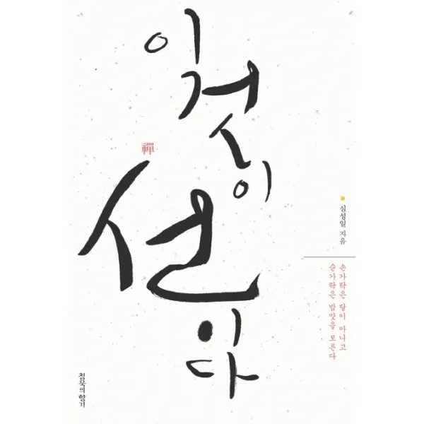 이것이 선이다:손가락은 달이 아니고 숟가락은 밥맛을 모른다 침묵의향기