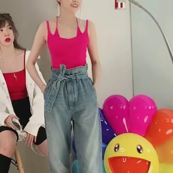 러닝 ASK당신 네 내 마음 속 의 마시멜로우 LISA 기풍 숏 중 타입 두 가지 색 달아매다 ALU