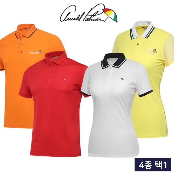 균일 [아놀드파마] COOL 스판 배색카라 남/여 반팔티셔츠 4종 택1/골프웨어_AP249687, 1번 AMM8KL92 레드_RE
