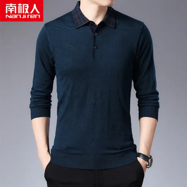 Nanjiren 중년 남성카라넥긴팔티셔츠 45153492