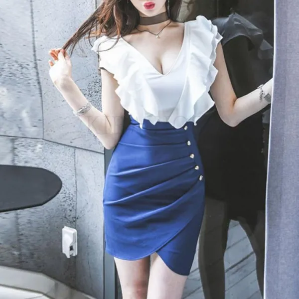 kirahosi 여름 섹시 뷔스티에 오프숄더 랩 원피스 150호 + 스마트스트랩 증정 DCl53nu