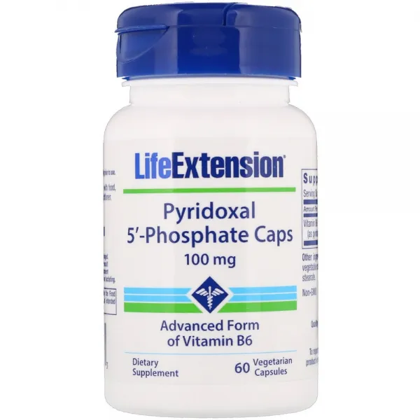 Life Extension 피리독살 5'인산정 Caps 100mg 60정 선택 상세설명참조