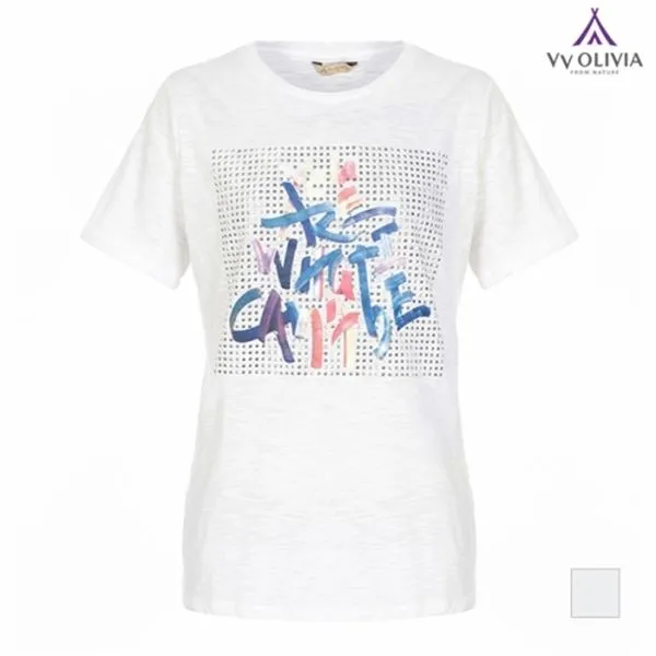 비비올리비아 핫픽스 그래픽 티셔츠 VVCASUM6126