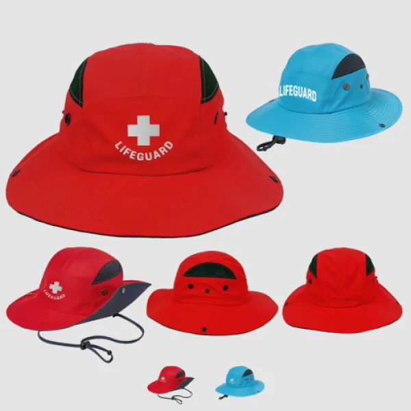 라이프가드모자 LIFEGUARD 수상안전요원 인명구원 정글모자, 빨강