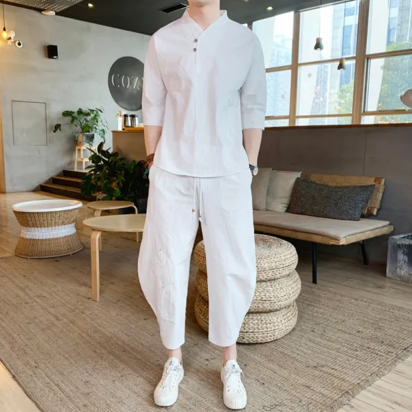 패션생활한볻 퓨전개량한복 삼베 마소재 모시옷 상하의세트