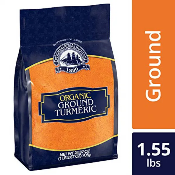 DA Organic Ground Turmeric Root Powder (Resealable Bulk Bag) 1.55 lbs D A 유기농 Tur 심황 뿌리 분말 (재 밀봉, nullp