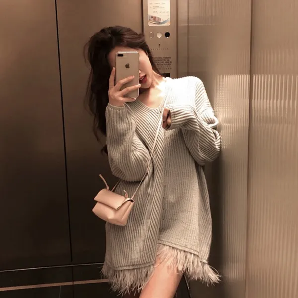 여성복 신추동 ins 나태풍 크리스마스 선녀 스웨터 루즈 겉옷 두툼한 항맛