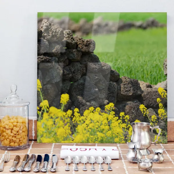  바보사랑 아크릴액자_유채꽃과제주도 중형 2.유채꽃밭의돌하르방