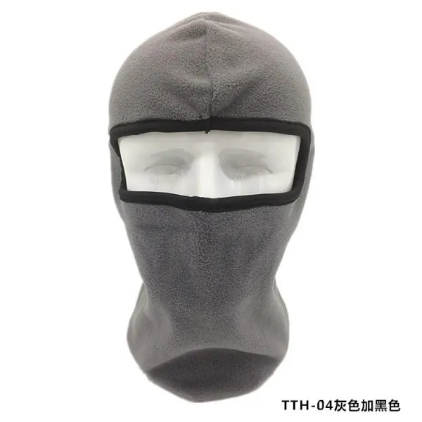 겨울 보온 안면보호마스크 남자 라이딩 방한 털실 넥 워머 두꺼운 얼굴 전체 일체 보호 귓등 승차 바람막이 헤드 캡, 두꺼운 그레이 추가 블랙