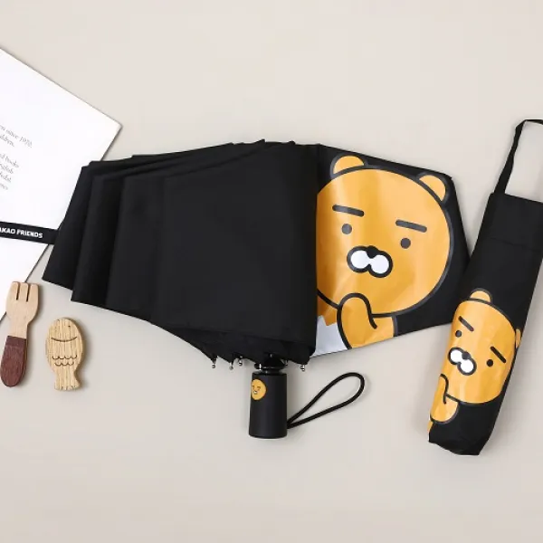 카카오프렌즈 헬로 3단자동우산
