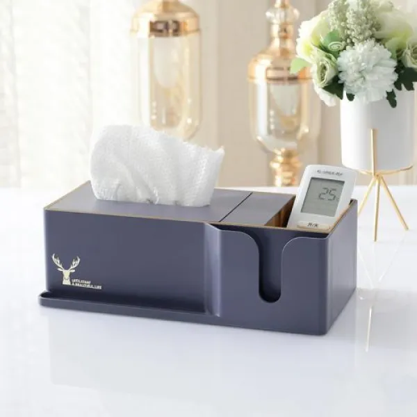 북유럽풍 티슈케이스 리모콘수납함 퍼플 Nb258 단품