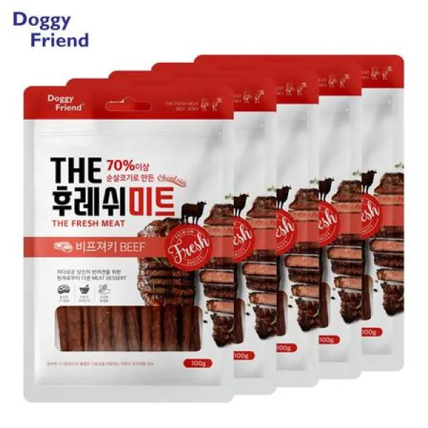 좋아하는 개고기간식 건강 강아지고기간식 비프 5개, 상세페이지 참조