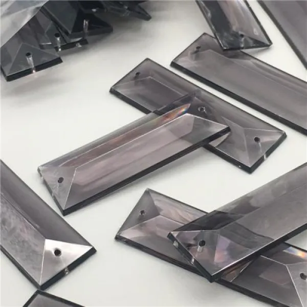 산주 크게 알려지다 장식 124 투명 21X62MM 삼각 롱스틱 플라스틱 꿰미 누르기 극력 비즈발 x2개